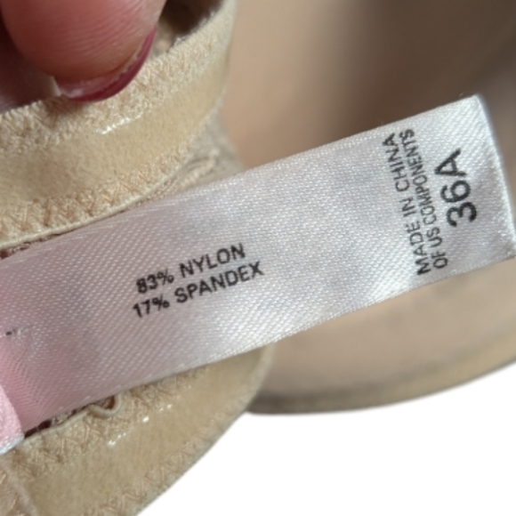 Victoria's Secret Strapless Lace Nude Bra 💕 Size 36A - Picture 4 of 10